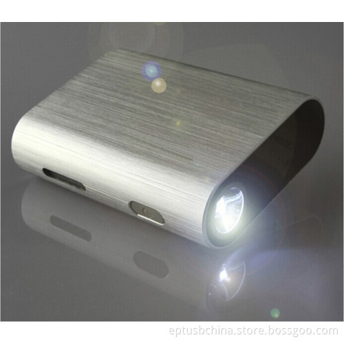 2015 Universal Portable 4000mAh 5200mAh LED Light Metal Power Bank
